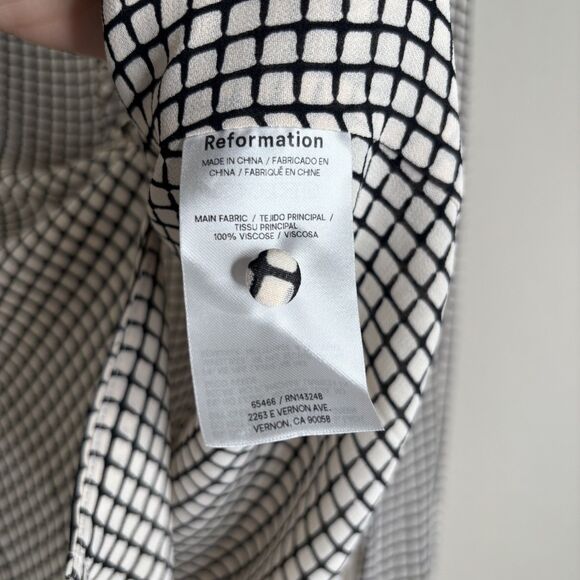 Reformation Checkered Button Up Top - Picture 3 of 7